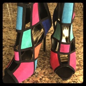 Color block heels by shi